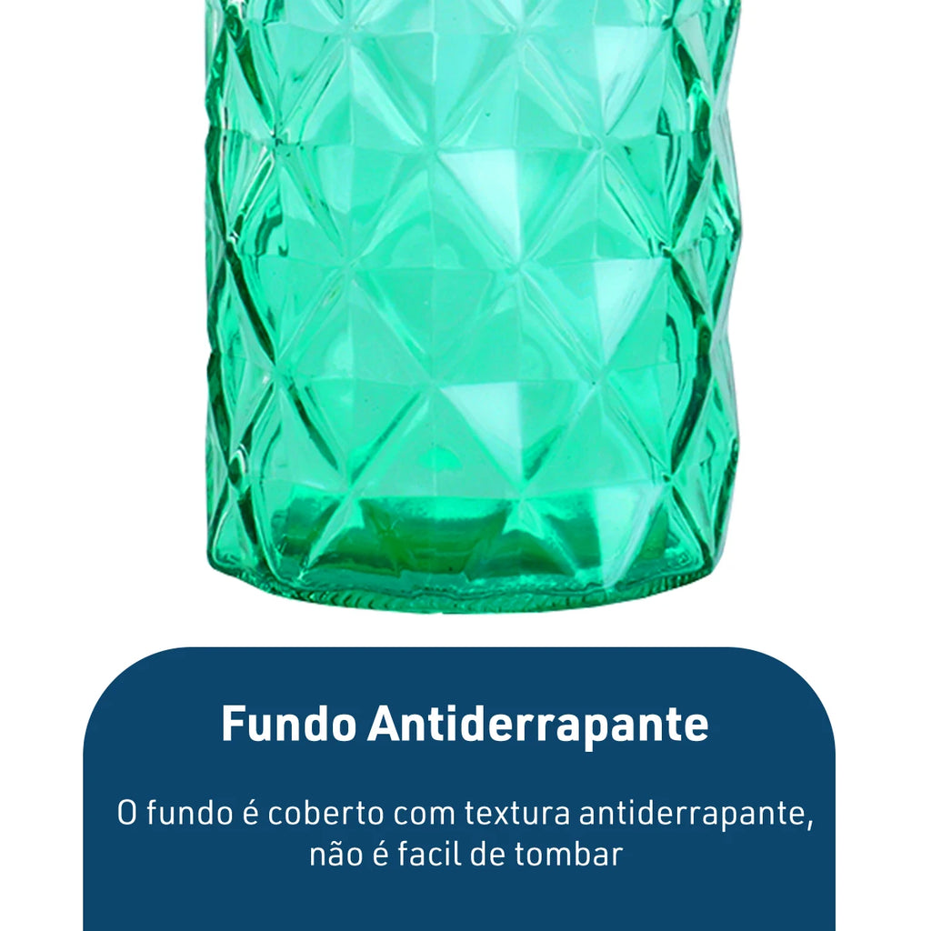 Dispenser de Vidro para Sabonete Líquido 330ml Álcool Gel Banheiro e Lavabo – Dolce Home
