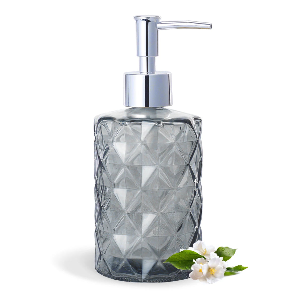 Dispenser de Vidro para Sabonete Líquido 330ml Álcool Gel Banheiro e Lavabo – Dolce Home