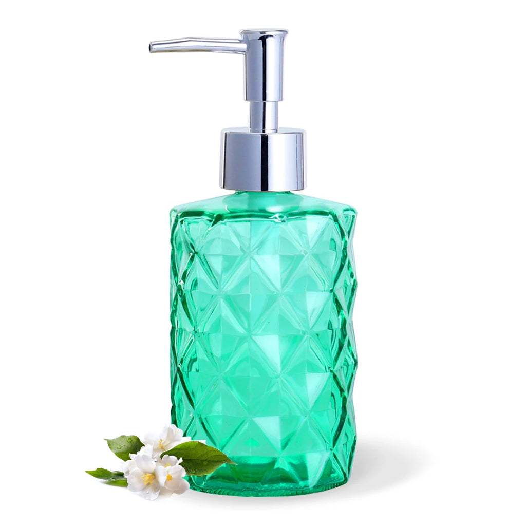 Dispenser de Vidro para Sabonete Líquido 330ml Álcool Gel Banheiro e Lavabo – Dolce Home