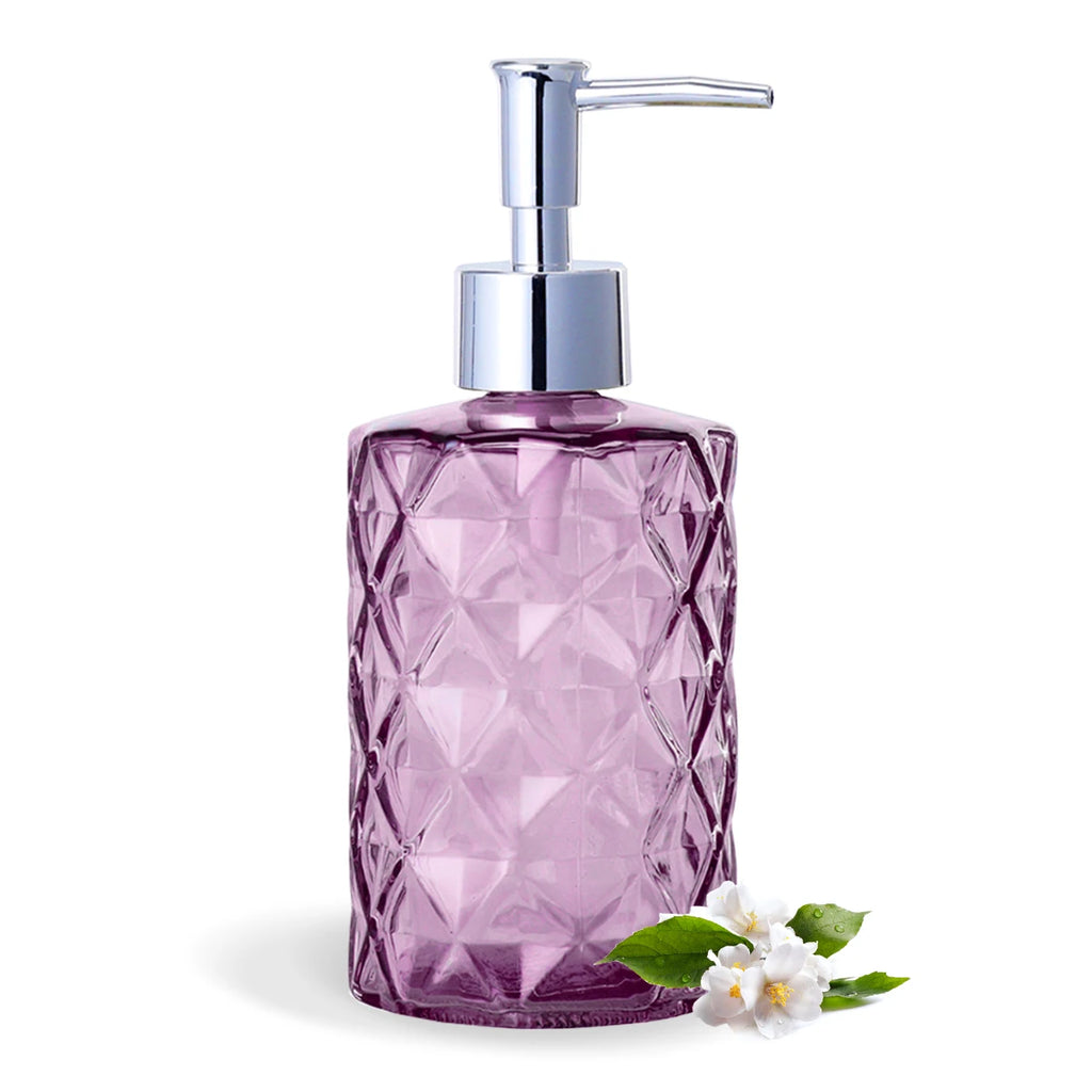 Dispenser de Vidro para Sabonete Líquido 330ml Álcool Gel Banheiro e Lavabo – Dolce Home