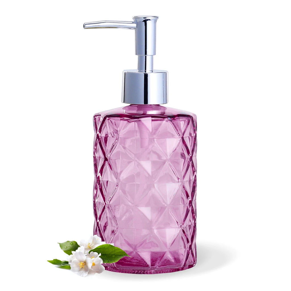 Dispenser de Vidro para Sabonete Líquido 330ml Álcool Gel Banheiro e Lavabo – Dolce Home