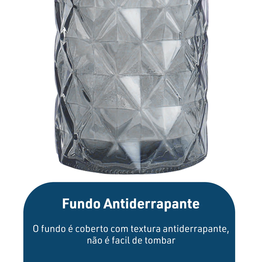 Dispenser de Vidro para Sabonete Líquido 330ml Álcool Gel Banheiro e Lavabo – Dolce Home