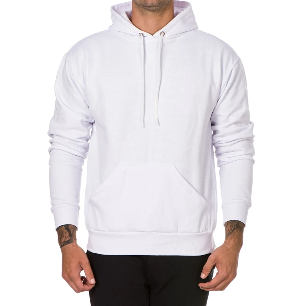 Blusa de Moletom Masculino Casual Liso Básico Branca e Preta do P ao G1