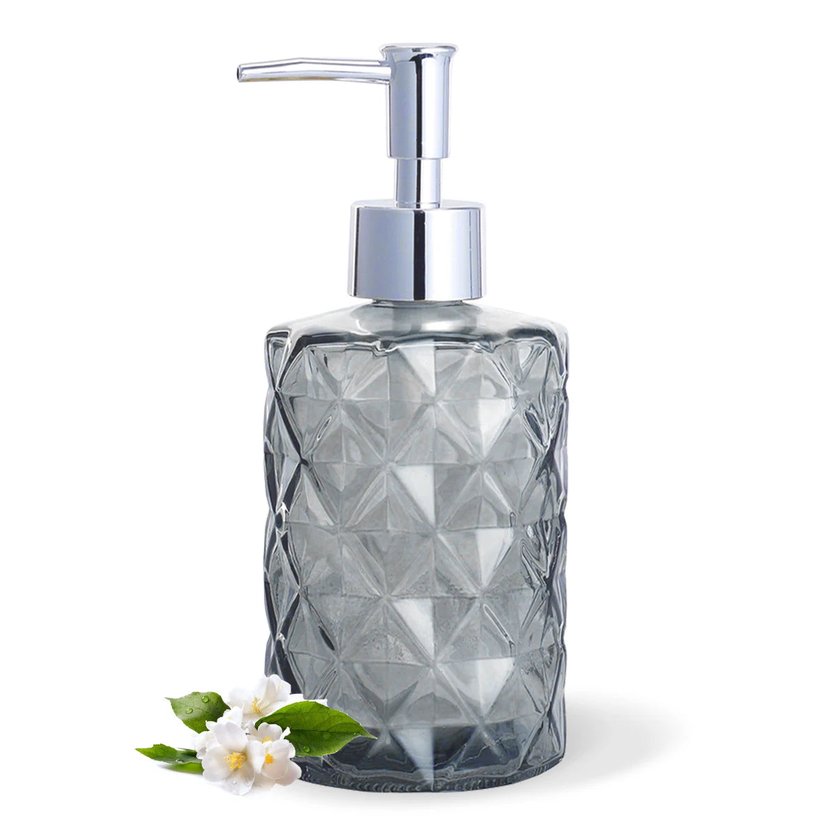 Dispenser de Vidro para Sabonete Líquido 330ml Álcool Gel Banheiro e Lavabo – Dolce Home