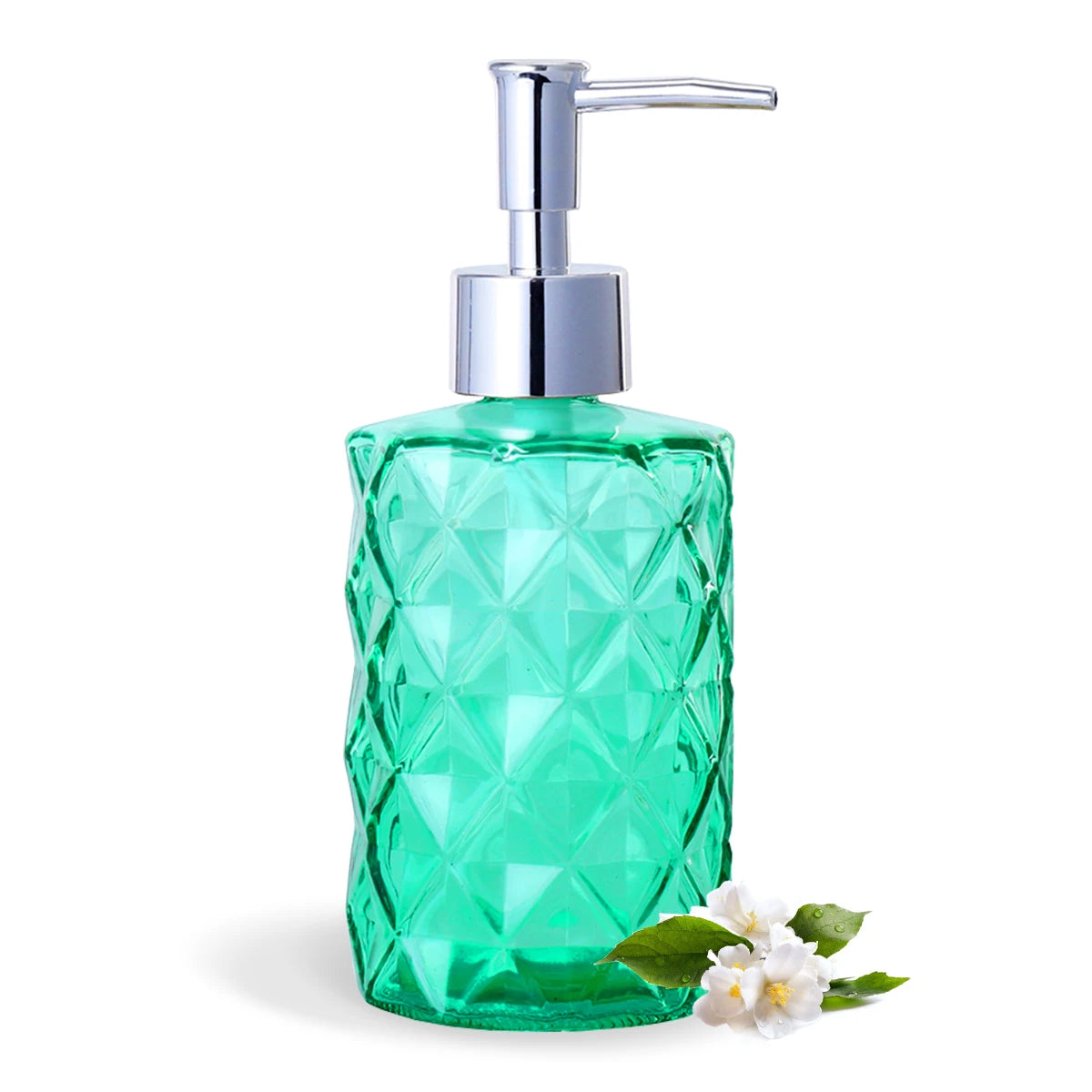 Dispenser de Vidro para Sabonete Líquido 330ml Álcool Gel Banheiro e Lavabo – Dolce Home