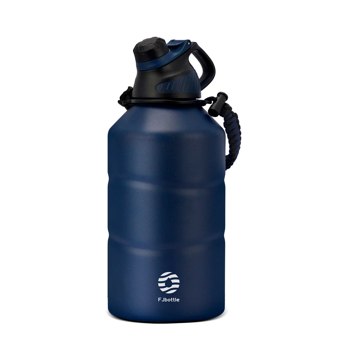 Stainless Steel Thermos, Large Capacity, Cold and Hot Vacuum Bottle with Magnetic Force Cap and Rope, Gym, 1.9L