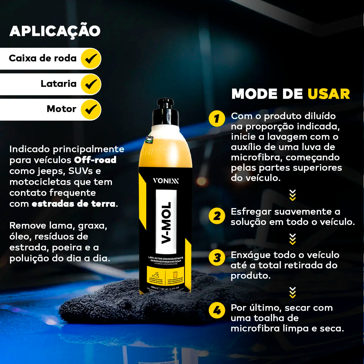 Auto Shampoo Lava Heavy Cleaning Clay Vmol Vonixx 500ml